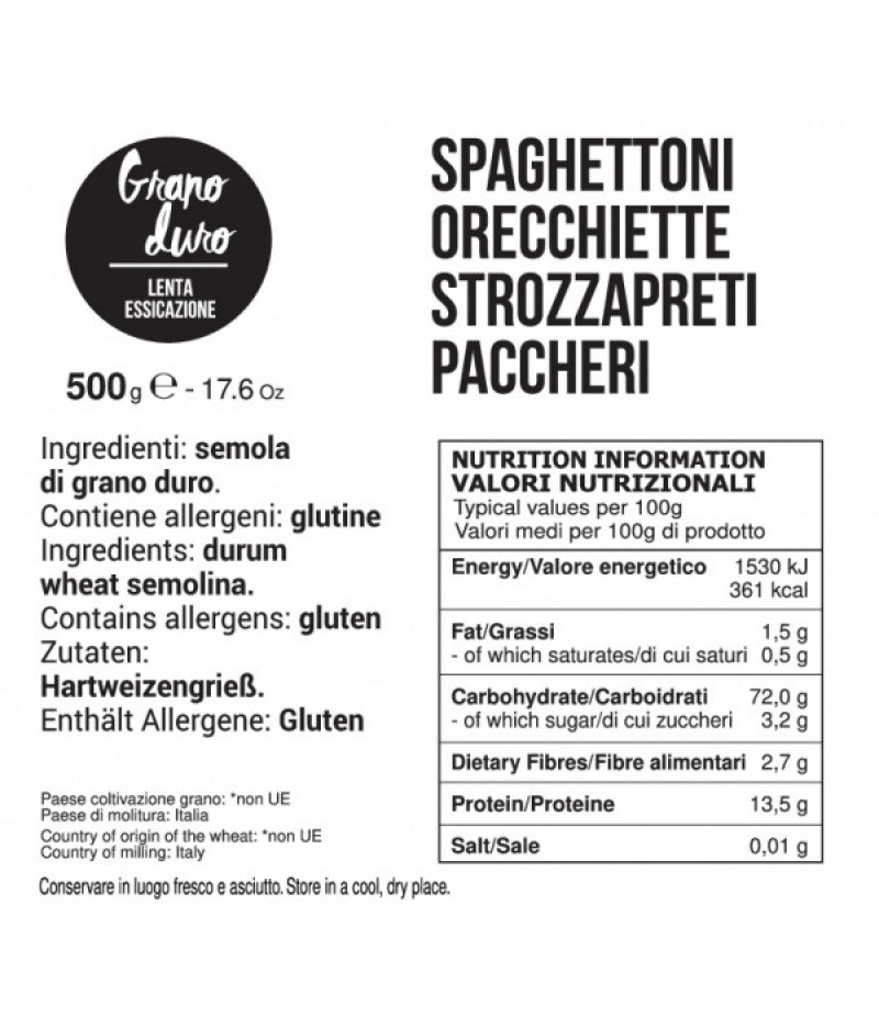 PACCHERI FILOTEA 500 GR 