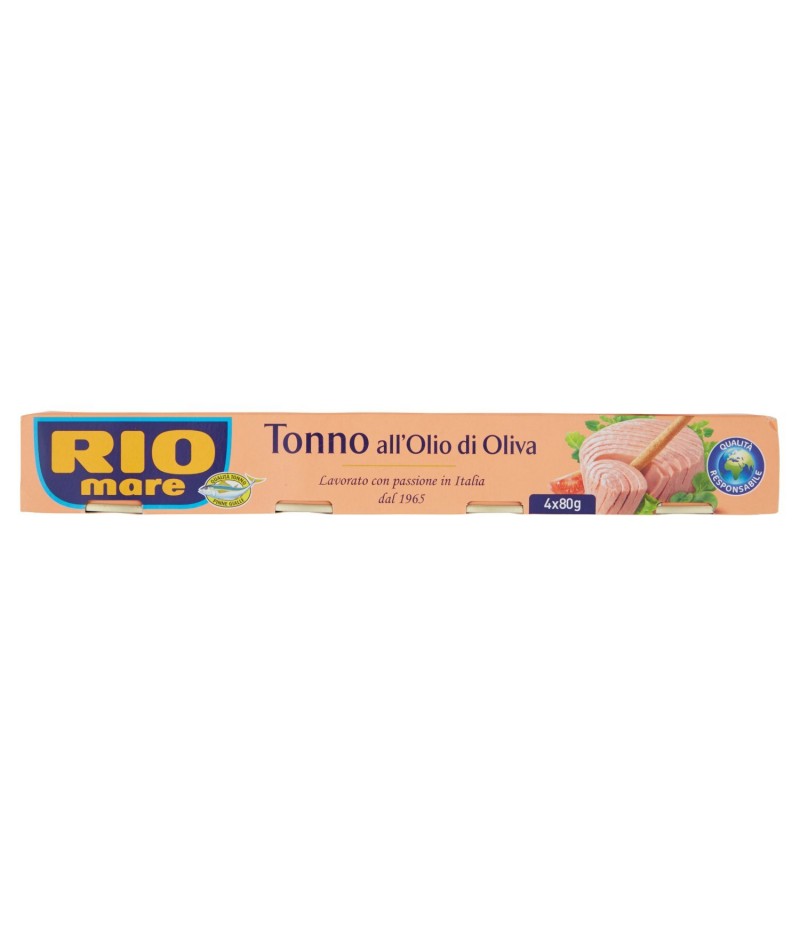 Rio Mare, Tonno all'Olio di Oliva - Confezione da 4 x 80 gr