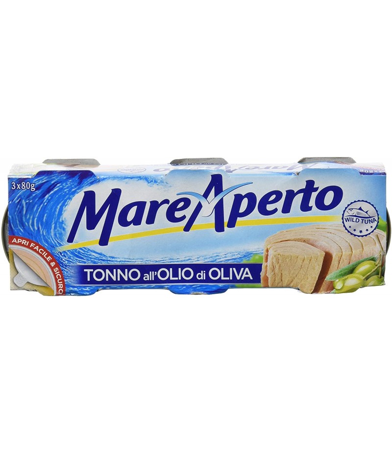 TONNO MARE APERTO ALL'OLIO DI OLIVA 80 gr X 3 