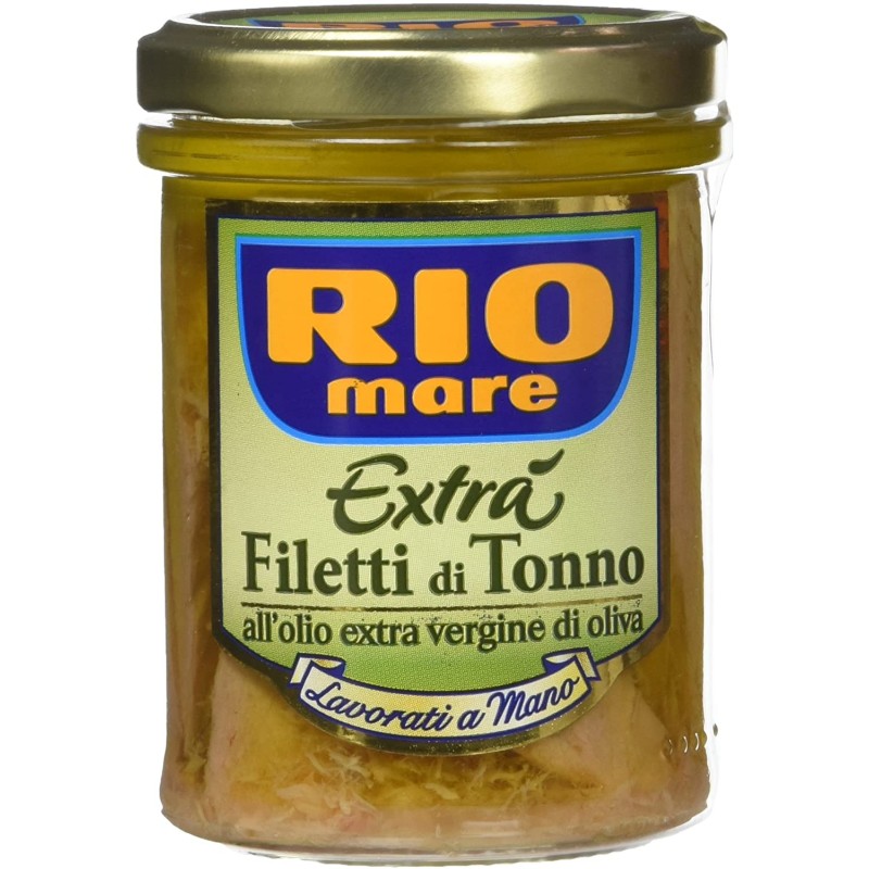 FILETTI DI TONNO RIO MARE all'Olio Extra Vergine di Oliva - 180 g VETRO 