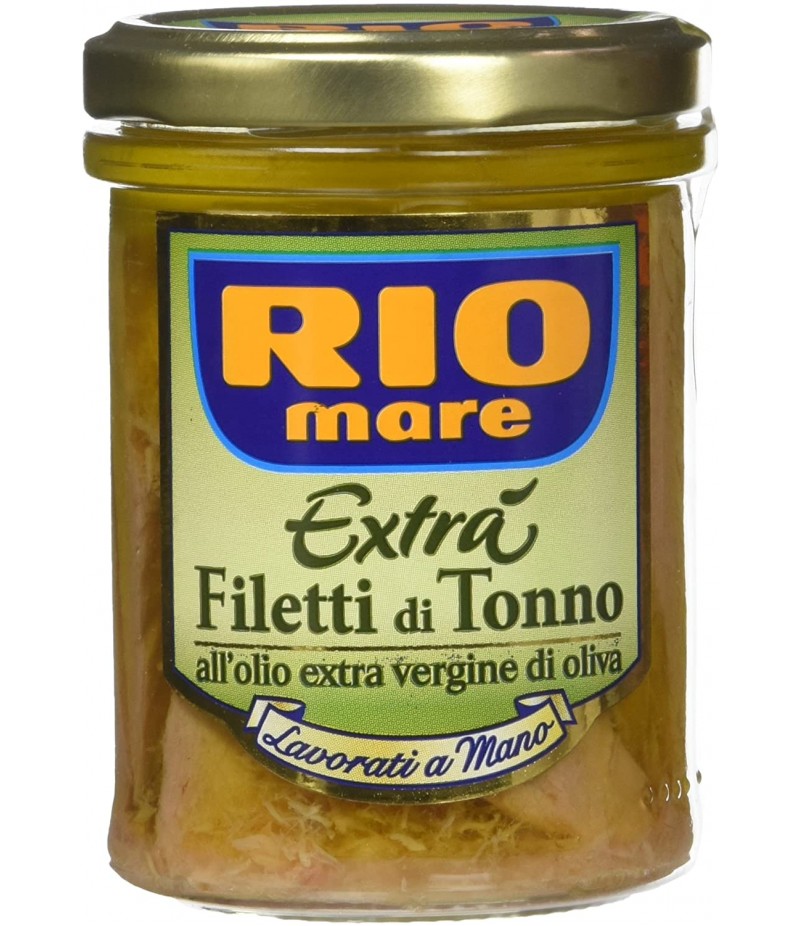 FILETTI DI TONNO RIO MARE all'Olio Extra Vergine di Oliva - 180 g VETRO 