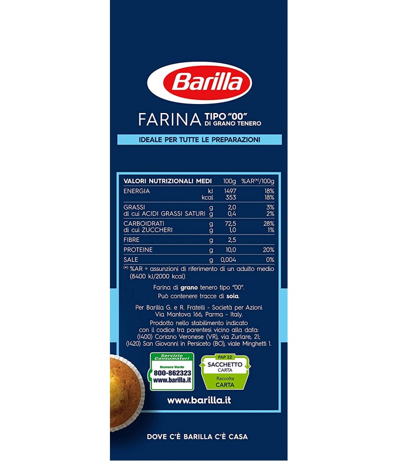 Farina barilla tipo ''00'' fariana di grano tenero 