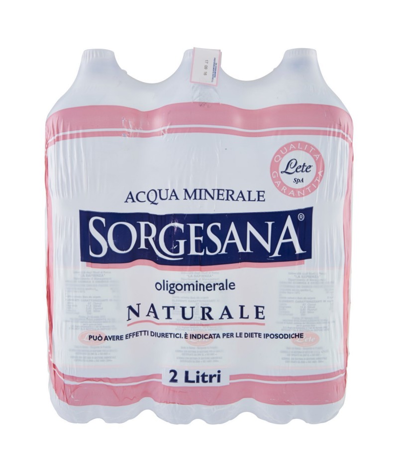 ACQUA NATURALE SORGESANA 2LTx 6  (CONFEZIONE 6 BOTTIGLIE)