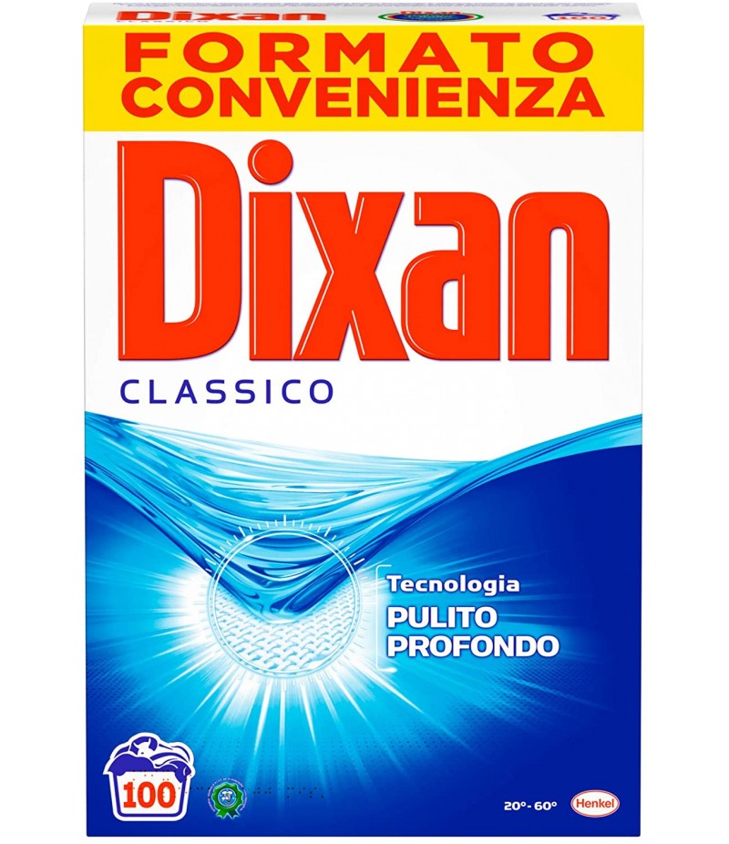 DIXAN  DETERSIVO Lavatrice fustone 100 misurini  6 kg detersivo  per bucato