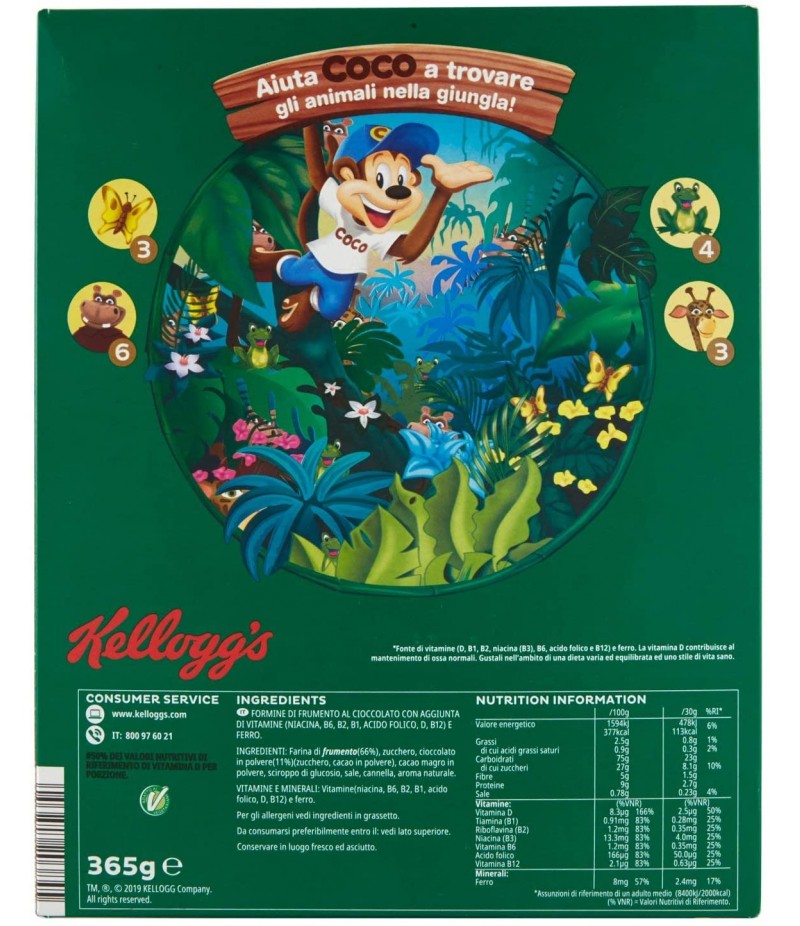 COCO POPS BARCHETTE KELLOGG'S GR 365 G 