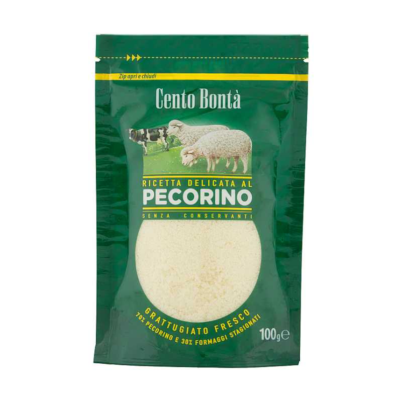 Pecorino Grattugiato Fresco 100 G Cento Bontà Ricetta Delicata