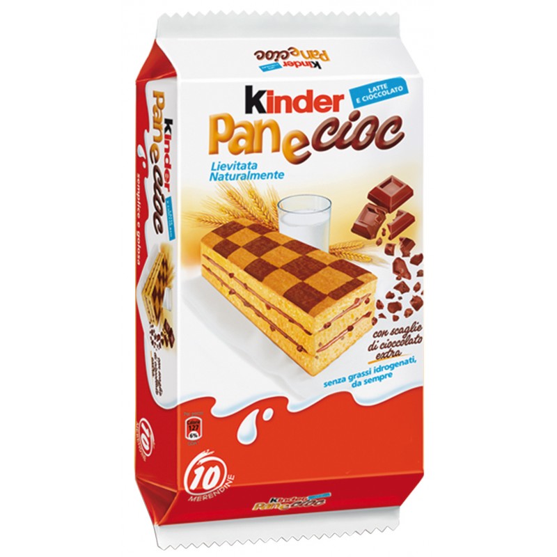 Kinder Pan E Cioc - 1 confezione da 10 merendine - 300 gr