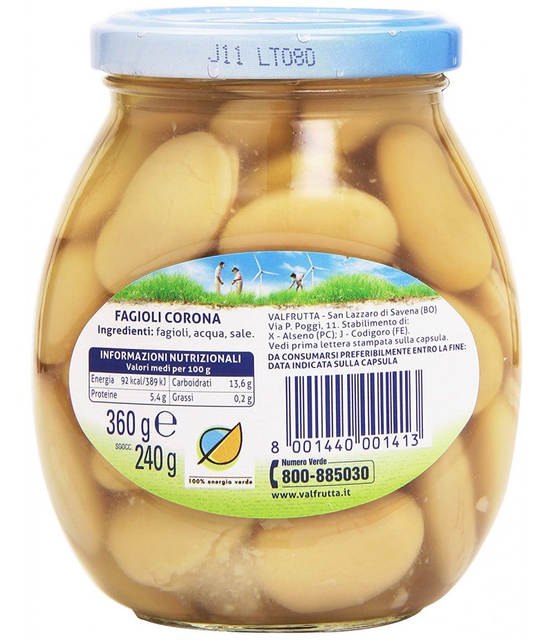 Valfrutta - Fagioli Corona - 360 g