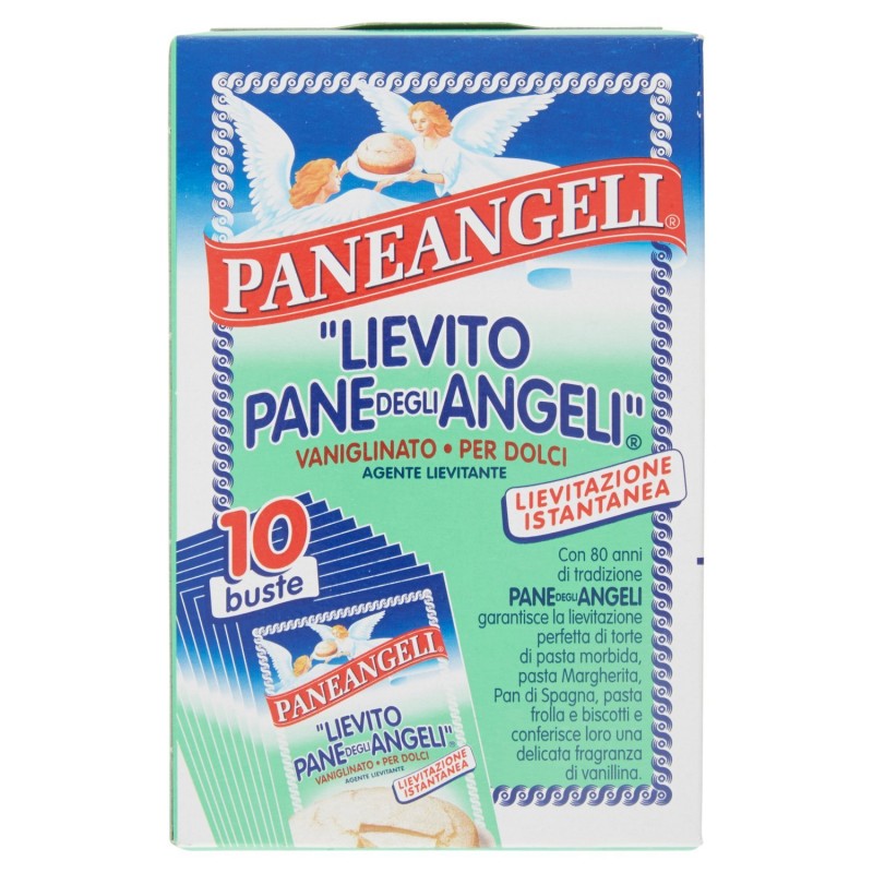 Paneangeli Lievito Pane Vanigliato per Dolci - Confezione de 10 Buste x 16 gr