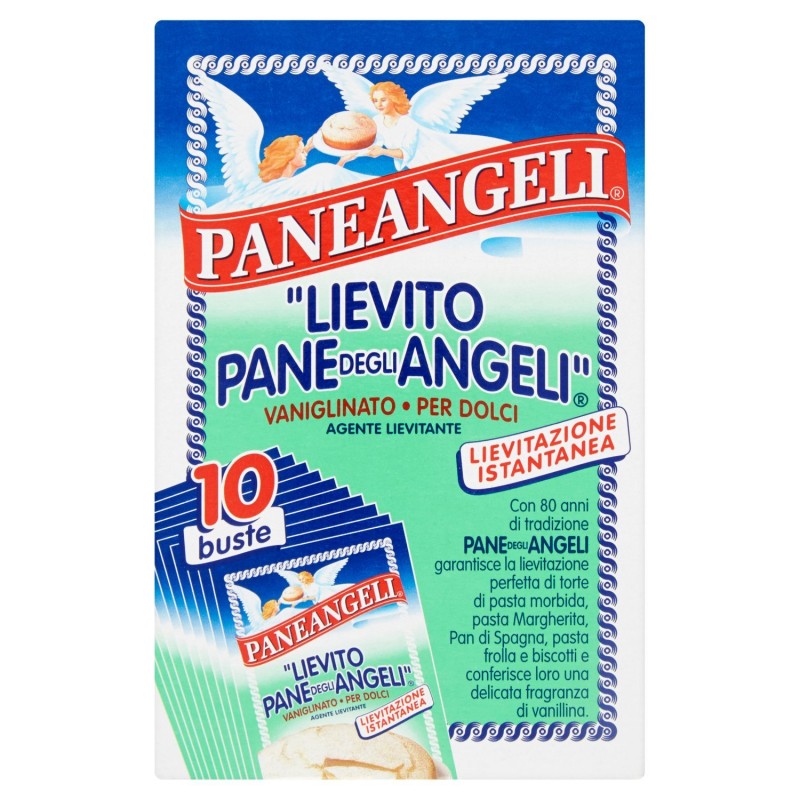 Paneangeli Lievito Pane Vanigliato per Dolci - Confezione de 10 Buste x 16 gr