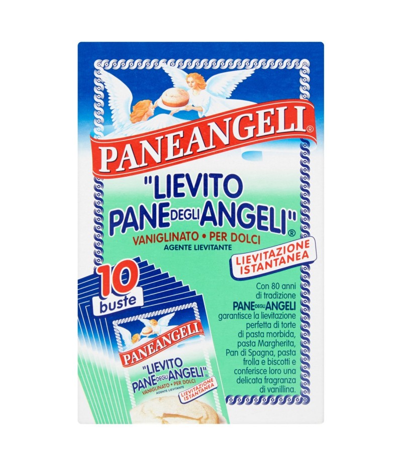 Paneangeli Lievito Pane Vanigliato per Dolci - Confezione de 10 Buste x 16 gr