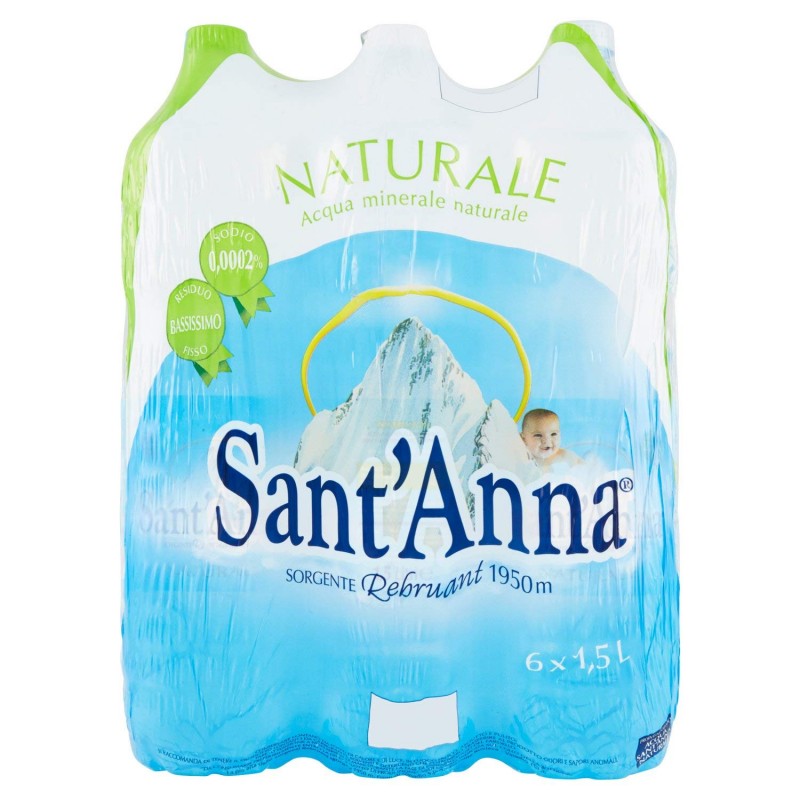 ACQUA NATURALE S.ANNA 1,5 LT (CONFEZIONE 6 BOTTIGLIE)