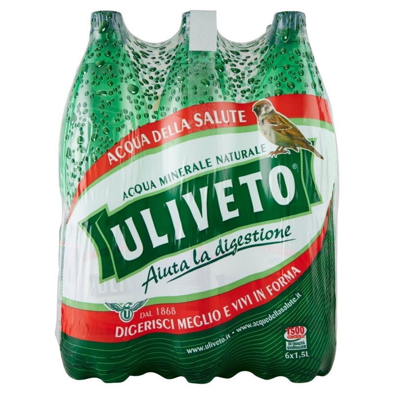 Acqua ULIVETO  Minerale Naturale 1.5L (Confezione da 6) 