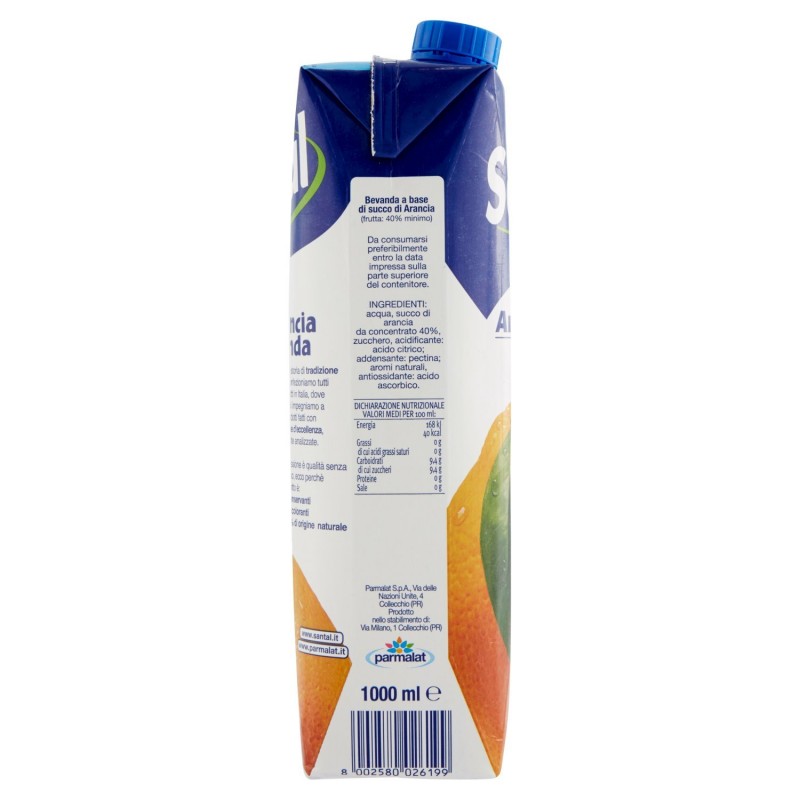 SANTAL SUCCO ARANCIA BIONDA 1 LT TETRA PAK 