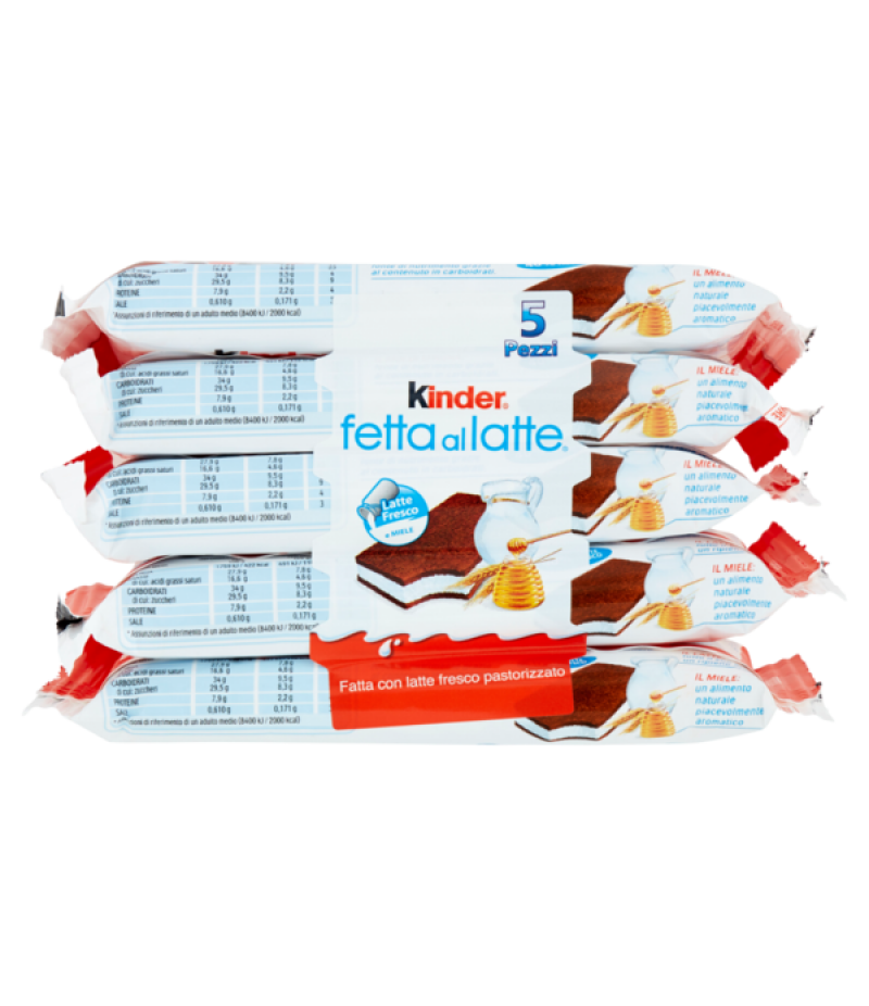 KINDER FETTE AL LATTE 5x28g