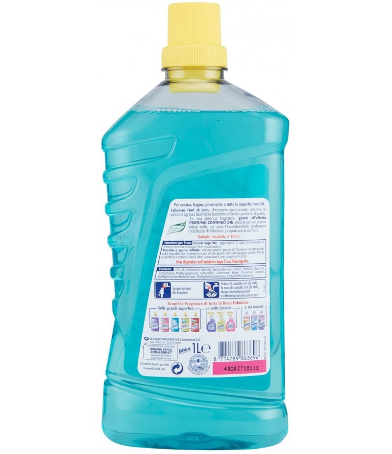 Fabuloso - Detergente Liquido per Superfici Casa, Freschezza Fior di Loto - 1000 ml