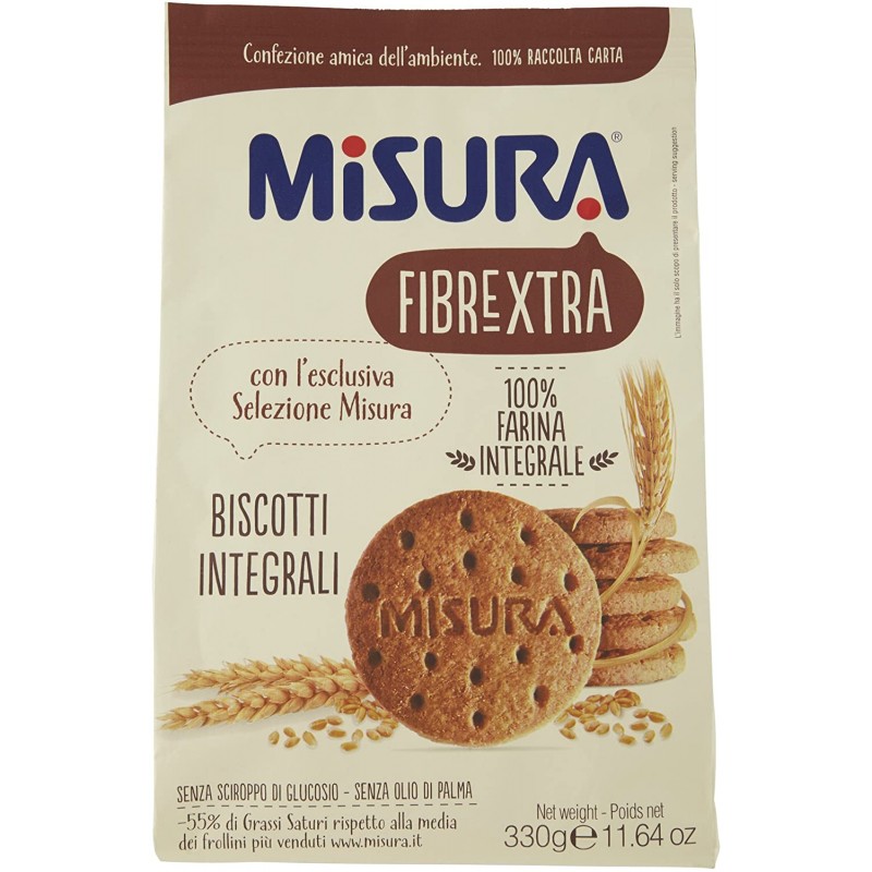 BISCOTTI INTEGRALI MISURA GR330 FIBRAEXTRA 