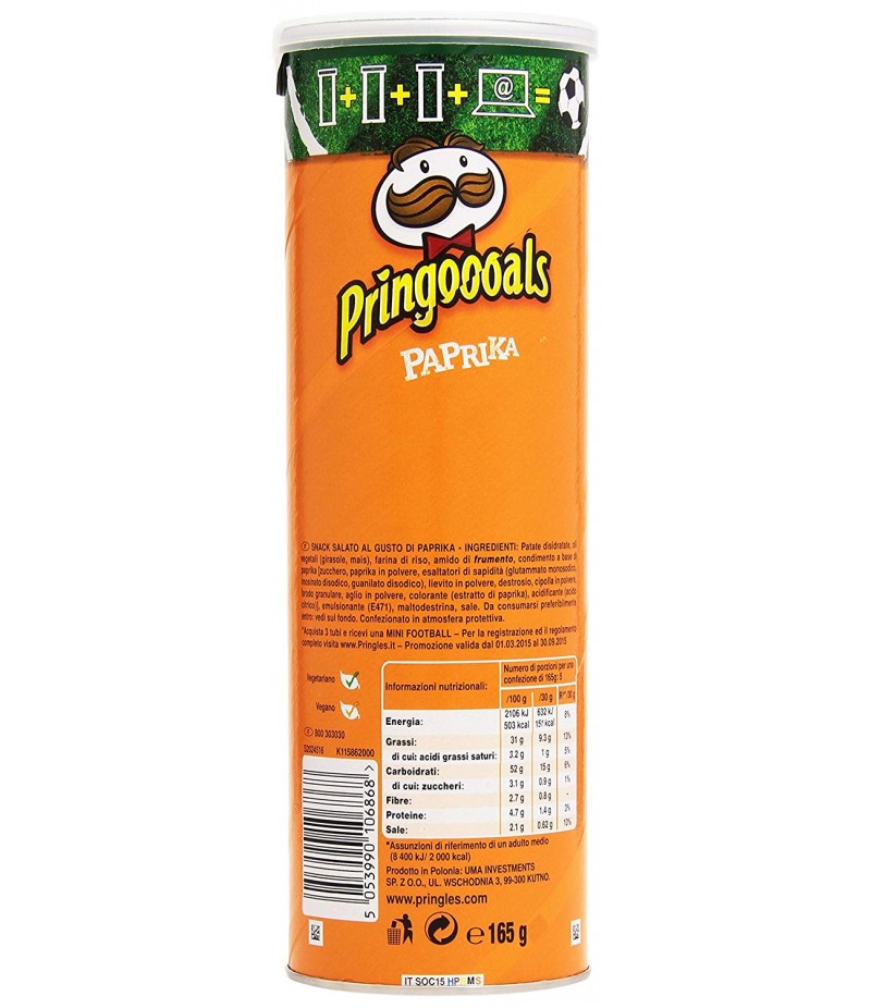 Pringles Patatine al Gusto di Paprika - 165 gr