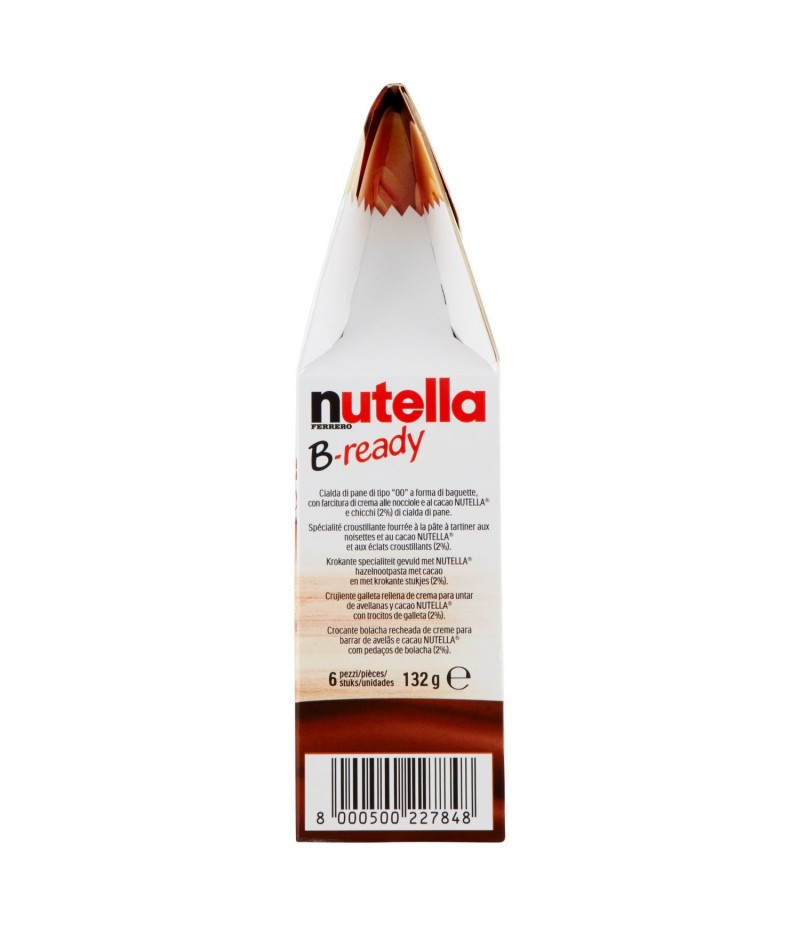  Nutella B-Ready Ferrero confezione (132G) 6pz da 22gr 