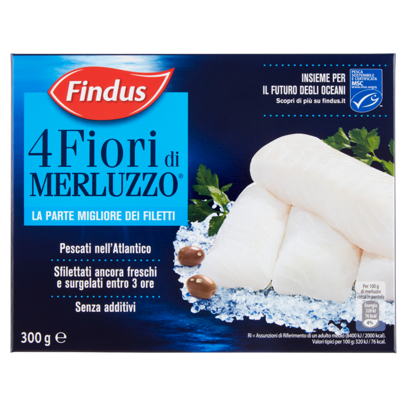 FINDUS 4 FIORI DI MERLUZZO 300 GR 