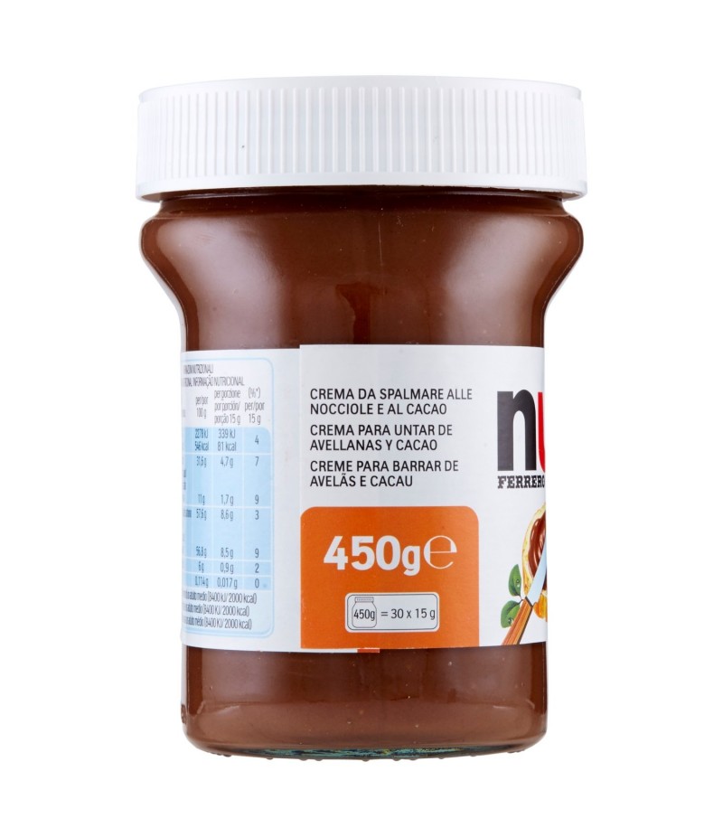 NUTELLA FERRERO VASO 450GR